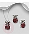 Set cercei si pandantiv argint cu marcasite model fluture